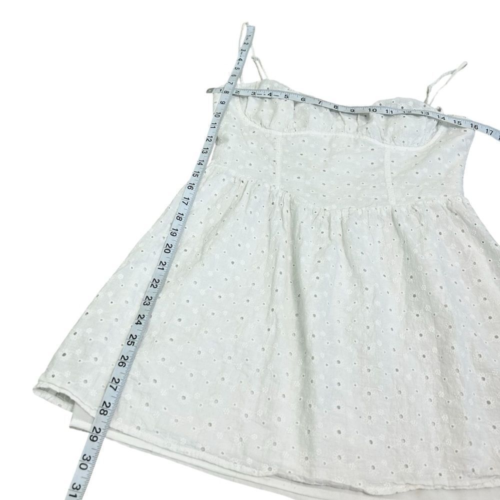 Princess Polly Mckilah Eyelet Cotton Minidress In White size 6 - Picture 5 of 8